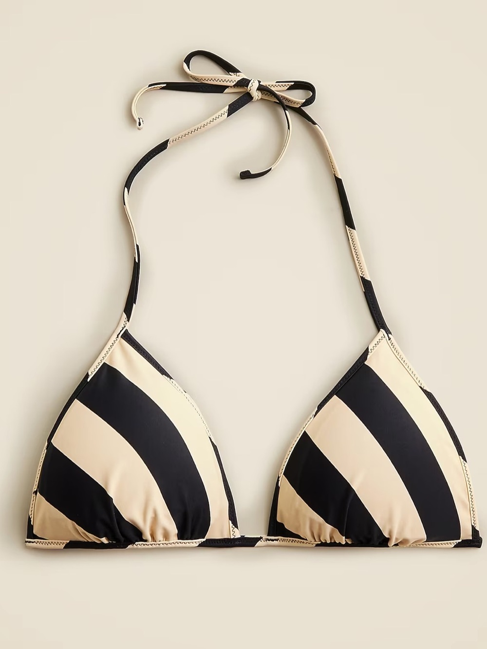 J. Crew *Brand New* String Bikini Top - reversible Black & Cream